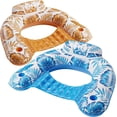 thumbnail image 2 of WELIN 3 Pack Inflatable Pool Lounge Chairs With Cup Holders - Thick PVC Floaties For Adults & Family 2 of 11