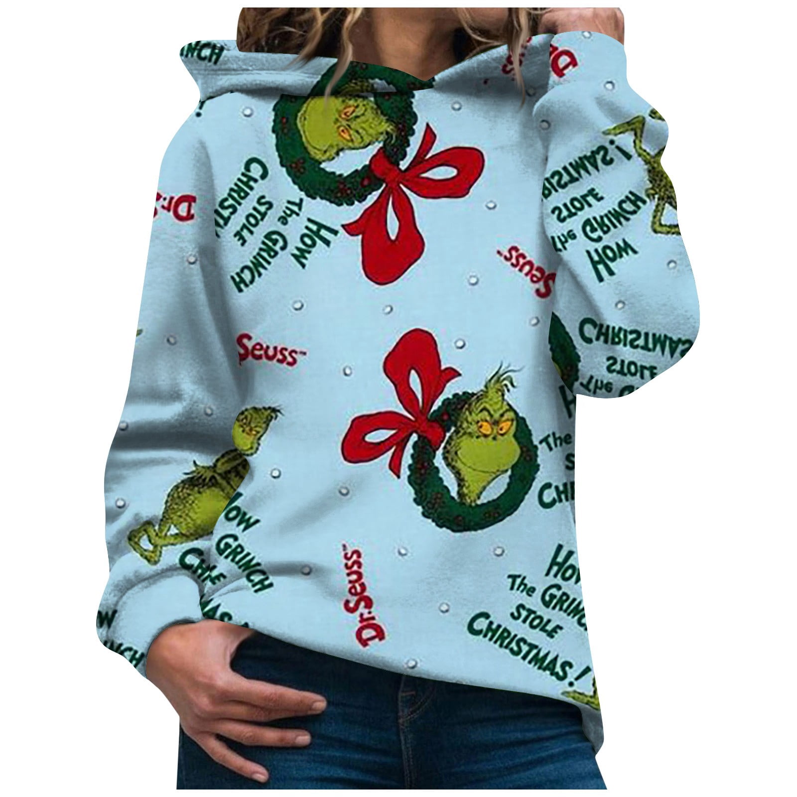 Yihaojia Women's Cute Frog Hoodie - Kawaii Long Sleeve Pullover Sweatshirt, Soft Cotton Blend