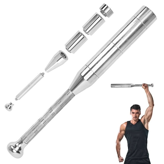 Gomok Adjustable Macebell Clubbell, 6.6/ 8.8/ 11/ 13.2/ 15.4/ 17.6 lb Steel Weighted Club for Muscle Building Shoulder, Grips & Forearms Workout