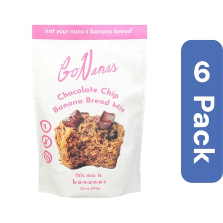 Gonanas Chocolate Chip Banana Bread Mix 12.3 oz (Pack Of 6)