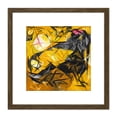 thumbnail image 1 of Goncharova Cats Rayonist Perception Painting 8X8 Inch Square Wooden Framed Wall Art Print Picture with Mount, 1 of 4