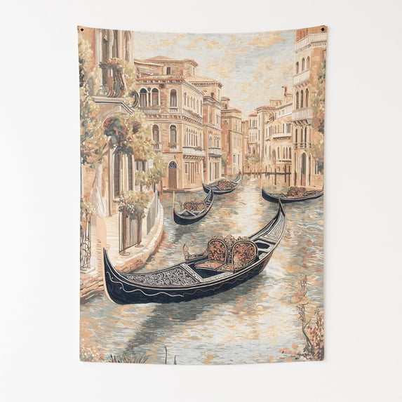 Gondola Serenade Wall Tapestry for Bedroom by DC | Italian-Inspired Tapestry Wall Hanging & Aesthetic Decor for Dorm, Living Room, Picnic & Home | 30"x40"