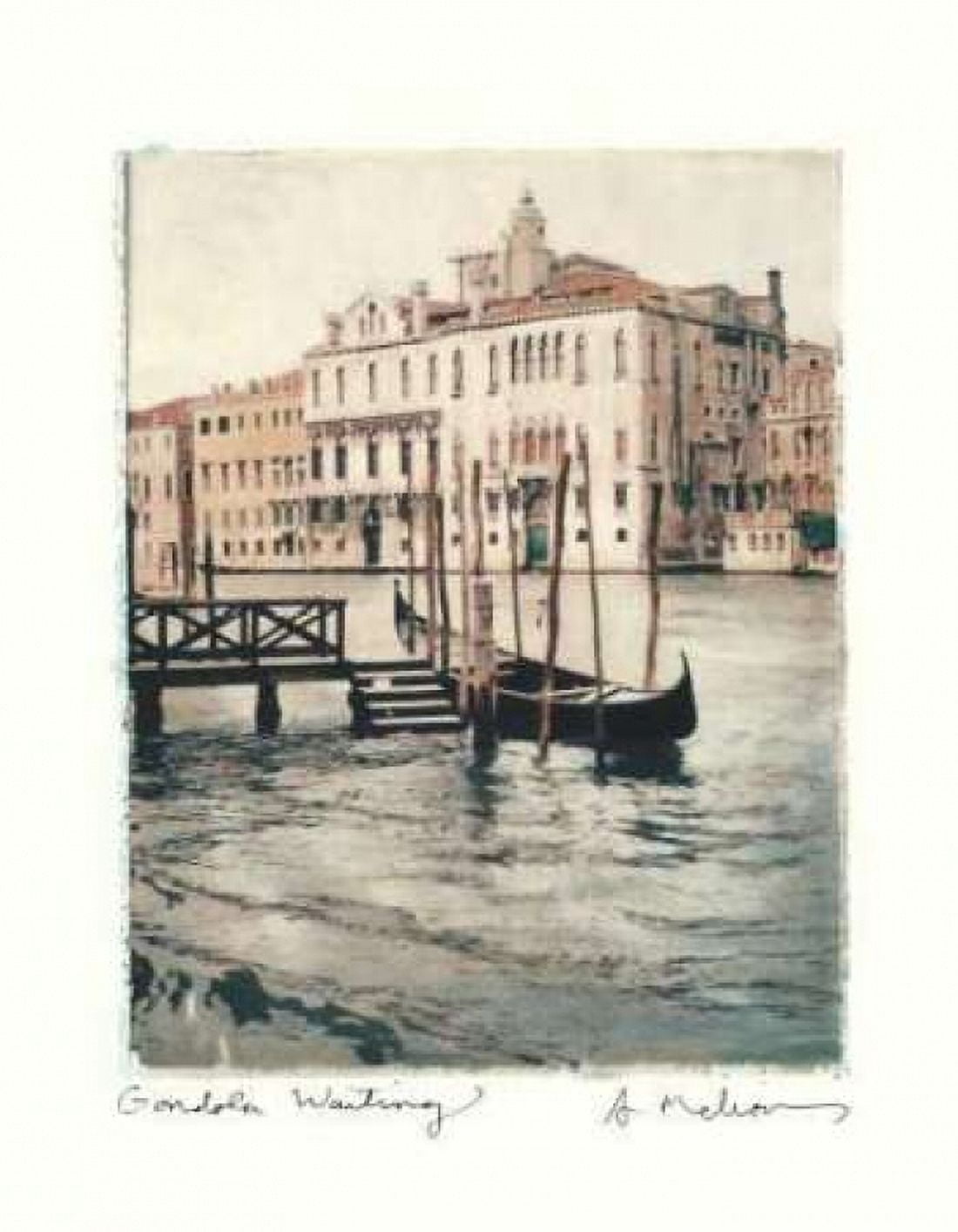 Gondola Waiting Canvas Art - Amy Melious (22 x 28)