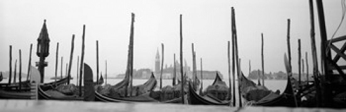 Gondolas moored at a harbor San Marco Giardinetti Venice Italy Canvas Art - Panoramic Images (36 x 12)