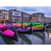 Gondolas parked on the grand canal, Venice, Italy Poster Print by Assaf Frank (24 x 18)