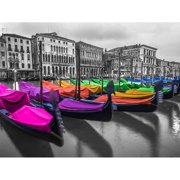 Gondolas parked on the grand canal, Venice, Italy Poster Print by Assaf Frank (36 x 24)