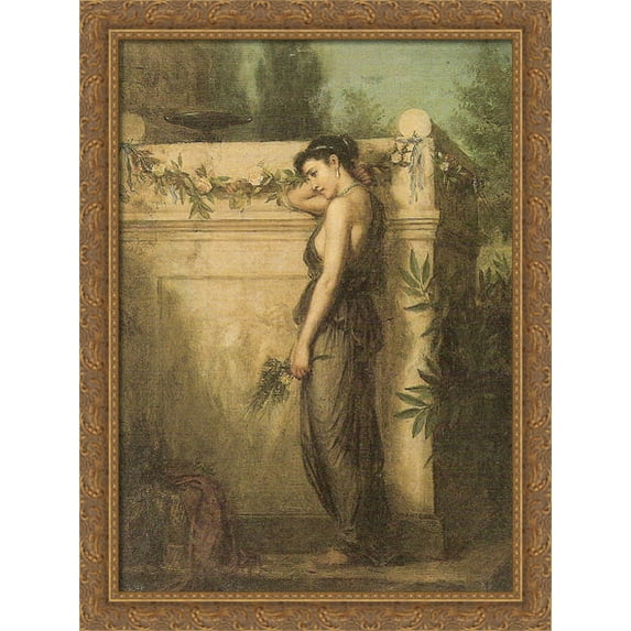 Gone, But Not Forgotten 28x36 Large Gold Ornate Wood Framed Canvas Art by John William Waterhouse