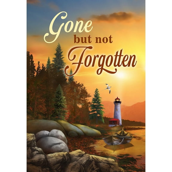 Gone But Not Forgotten Bereavement Garden Flag Inspirational Nautical 12.5" x 18"