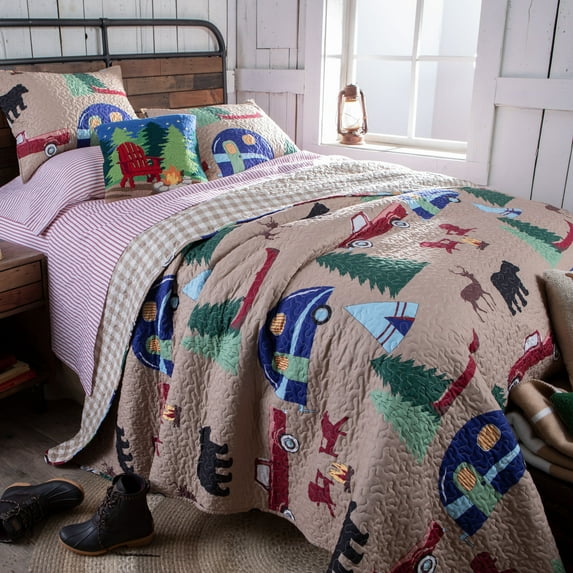 Gone Camping Quilt Set Size King