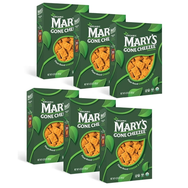 Gone Cheezee PlantBased Crackers, & Herb Flavor, Vegan, Dairy Free