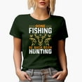 thumbnail image 1 of Gone Fishing, Be Back Soon, Hunting, Military Green T-Shirt, Small, 1 of 5