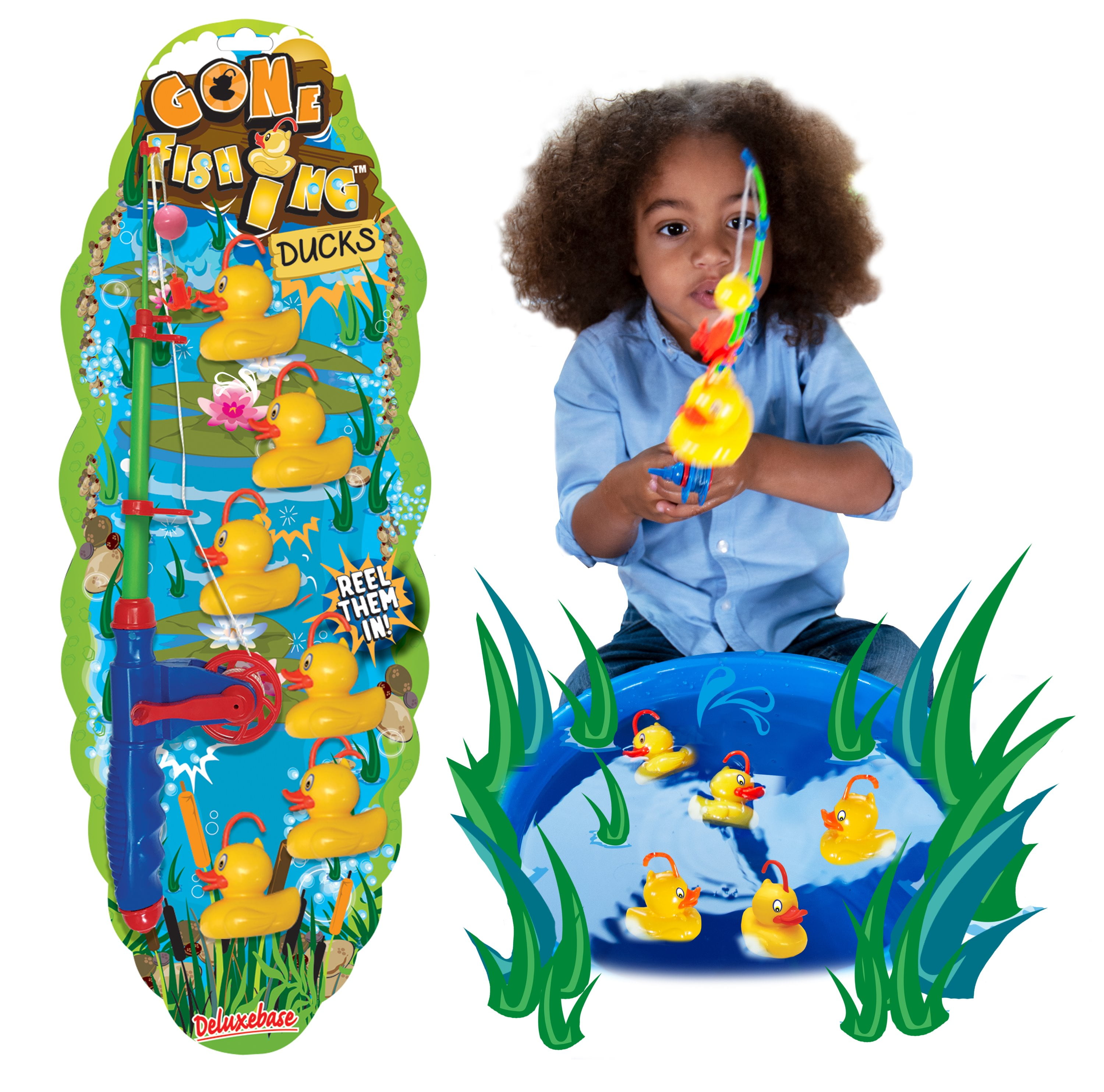 Gone Fishing - Safari Ducks from Deluxebase. Novelty Fishing Game Bath  Toys. Safari-Themed Traditional Hook-a-Duck Style Carnival Games for Kids.