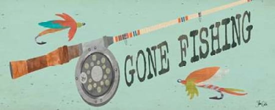 Gone Fishing II Canvas Art - Shanni Welsh (24 x 48)