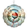 thumbnail image 1 of Gone Fishing Outdoor 3D Wind Spinner, Fisherman Metal Hanging Decor, Lake House Garden Art, Father's Day Gift For Dad, 1 of 4