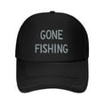 thumbnail image 1 of Gone Fishing Print Summer Mesh Baseball Cap for Men,Made In USA,Adjustable Breathable Caps Women Men's Hat Casual Trucker Hat, 1 of 8