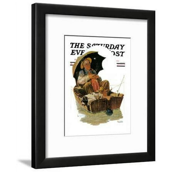 Gone Fishing Saturday Evening Post Cover, July 19,1930, Framed Art Print Wall Art by Norman Rockwell Sold by Art.Com