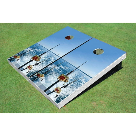 Gone Fishing Themed Cornhole Boards