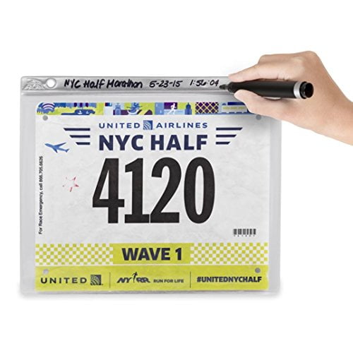 Gone For a Run Designed Bibfolio Race Bib Display Vinyl Protector Sheets | 8 Pack (12 Vinyl Sheets/Pack) - 96 Sheets