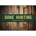 thumbnail image 1 of Gone Hunting Novelty Decor, Metal Wall Sign - 4x18 Inches, 1 of 4