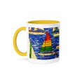 thumbnail image 1 of 3dRose, Gone Sailing, 11oz Two-Tone Yellow Mug, 1 of 7