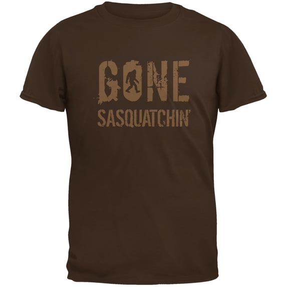 Gone Sasquatchin' Brown Youth T-Shirt - Youth X-Large