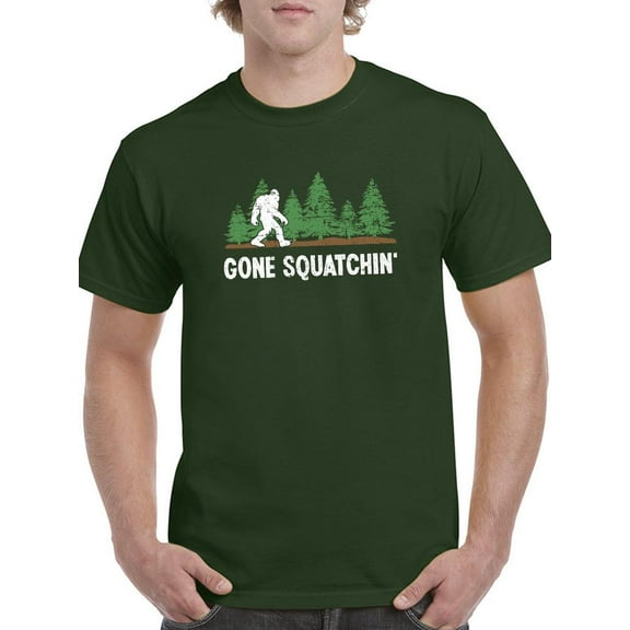 Gone Squatchin Art T-Shirt Men -Smartprints Designs, Male 5X-Large
