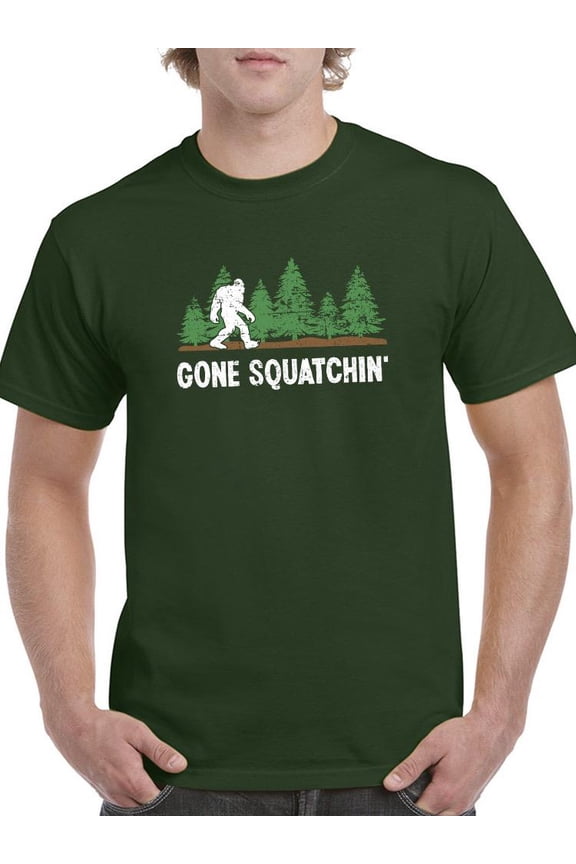 Gone Squatchin Art T-Shirt Men -Smartprints Designs, Male Medium