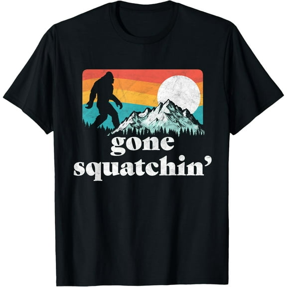Gone Squatchin'! Funny Bigfoot Mountains T-Shirt T-Shirt