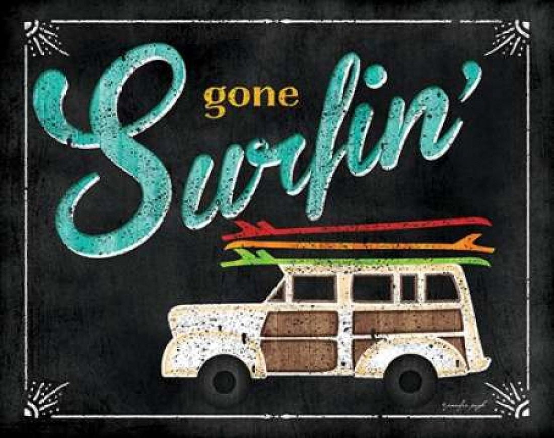 Gone Surfin Canvas Art - Jennifer Pugh (22 x 28)