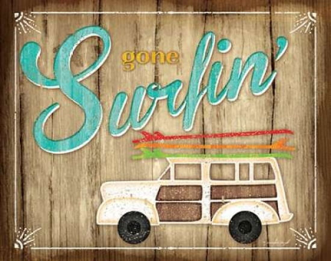 Gone Surfin Canvas Art - Jennifer Pugh (22 x 28)