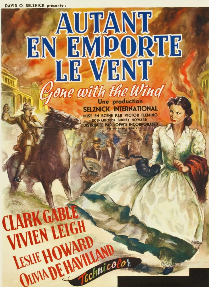 Gone With The Wind (Aka Autant En Emporte Le Vent) Canvas Art - (11 x 17)