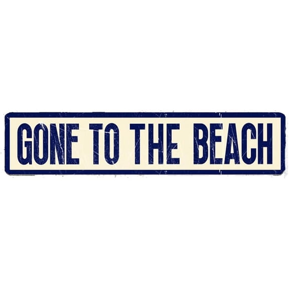Gone to the Beach Street Sign Metal Tin Signs, Spend Holidays Wall Decor for Home Office Cafes Bar Pub Garage Hotel Vacation Decoration 16x4 Inch