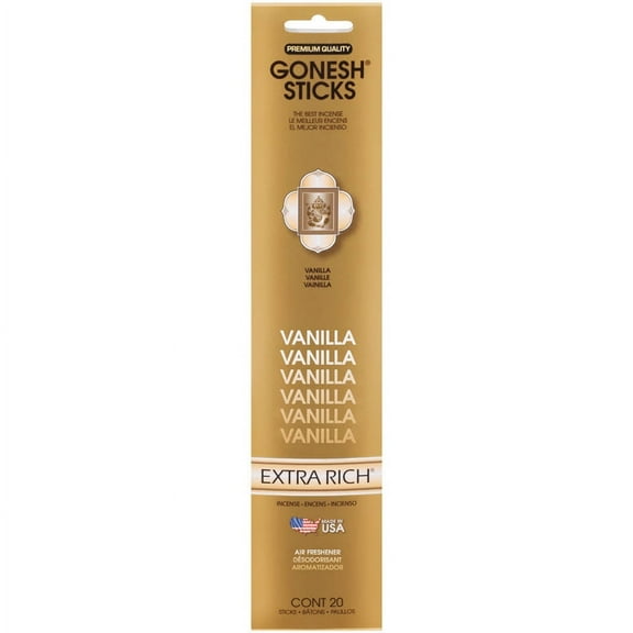 Gonesh Extra Rich Vanilla Incense Sticks,Pack of 3