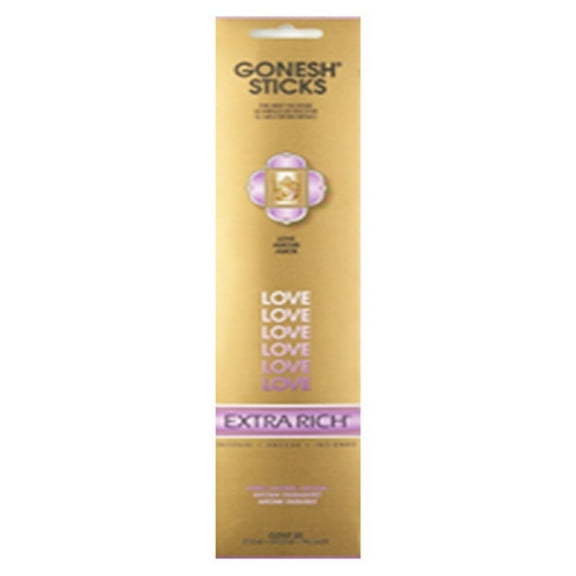 Gonesh Incense Extra Rich- Love (20 Sticks In 1 Pack) (Pack of 3)