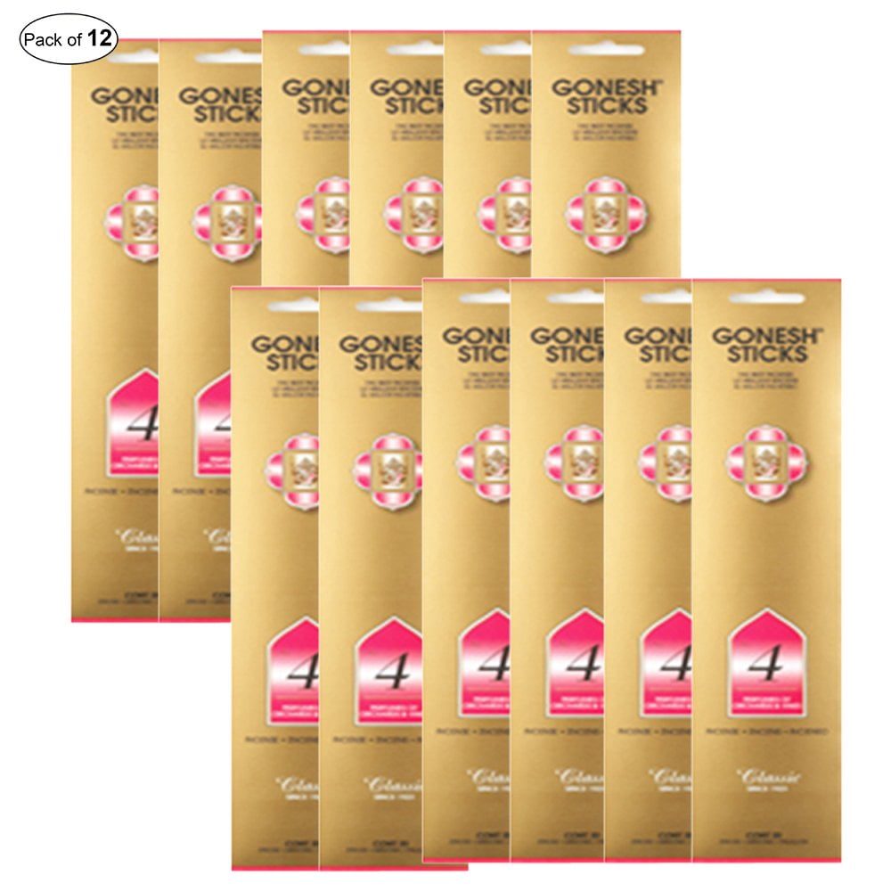 Gonesh Incense No.4- Perfumes of Orchards & Vines (20 Sticks in 1 Pack) (Pack of 12)