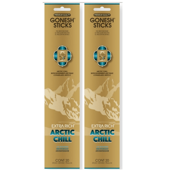 Gonesh Incense Sticks ARCTIC CHILL EXTRA RICH , 2 Pack (160 Incense Sticks Total Count)