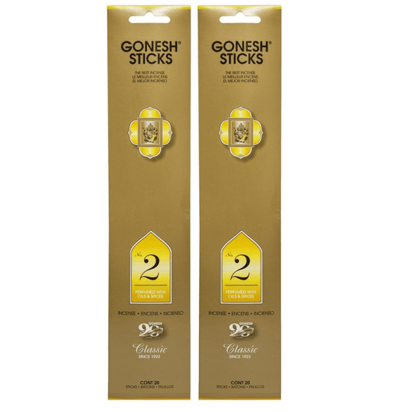Gonesh Incense Sticks CLASSIC #2, 2 Pack (160 Incense Sticks Total Count)