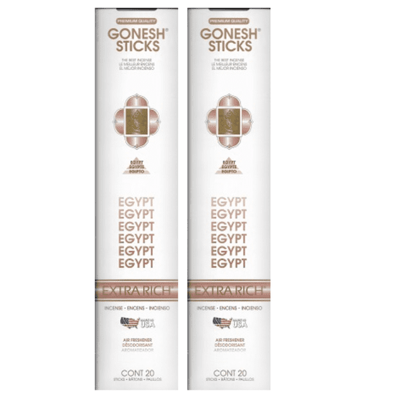 Gonesh Incense Sticks EGYPT EXTRA RICH,2 Pack (160 Incense Sticks Total Count)