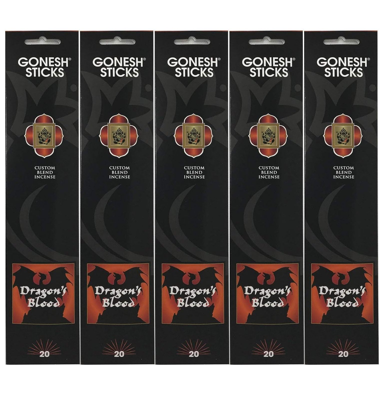 Gonesh Incense Sticks Extra Rich Collection Dragon's Blood 5 Packs