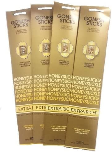 Gonesh Incense Sticks - Honeysuckle lot of 4