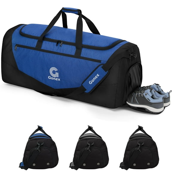 Gonex 100L Gym Bag for Men Women, Water-Resistant Extra Large Sports Duffel Bag with Shoe Compartment & Wet Pocket for Fitness, Travel, Weeklong Trips