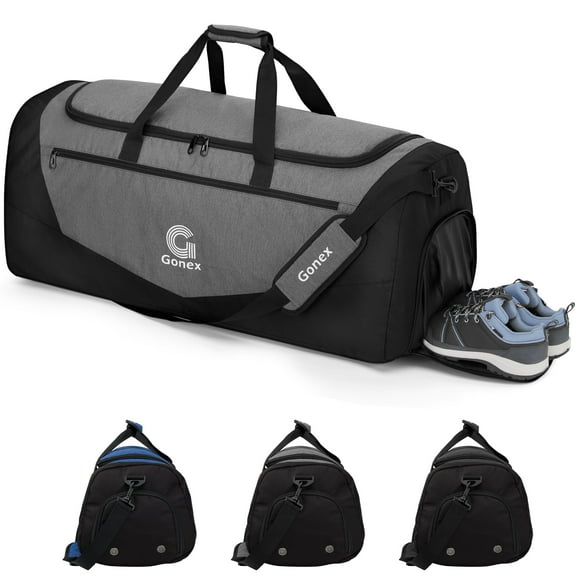Gonex 100L Gym Bag for Men Women, Water-Resistant Extra Large Sports Duffel Bag with Shoe Compartment & Wet Pocket for Fitness, Travel, Weeklong Trips