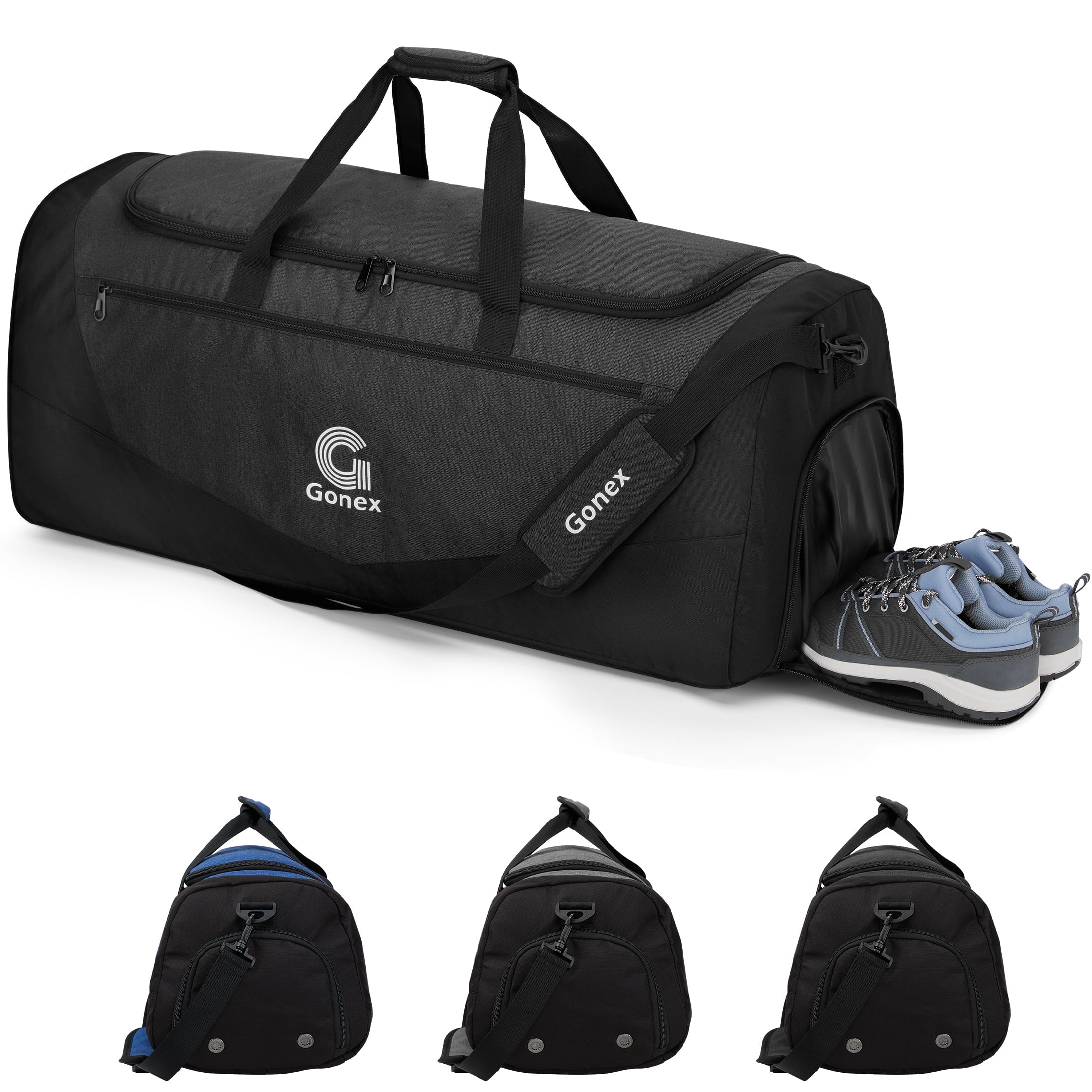 Gonex 100L Gym Bag for Men Women, Water-Resistant Extra Large Sports Duffel Bag with Shoe Compartment & Wet Pocket for Fitness, Travel, Weeklong Trips