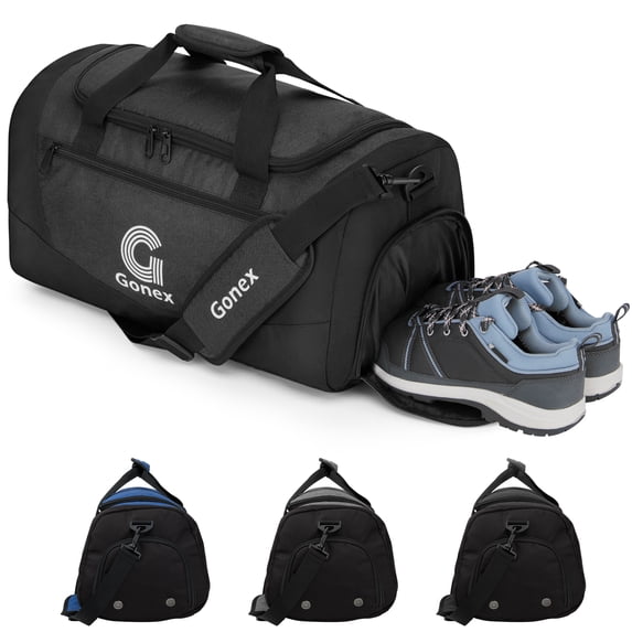 Gonex 30L Gym Bag for Men Women, Water-Resistant Sports Duffel Bag with Shoe Compartment & Wet Pocket for Fitness, Travel, Weekend Trips