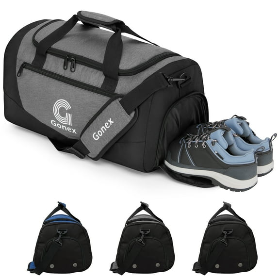 Gonex 30L Gym Bag for Men Women, Water-Resistant Sports Duffel Bag with Shoe Compartment & Wet Pocket for Fitness, Travel, Weekend Trips
