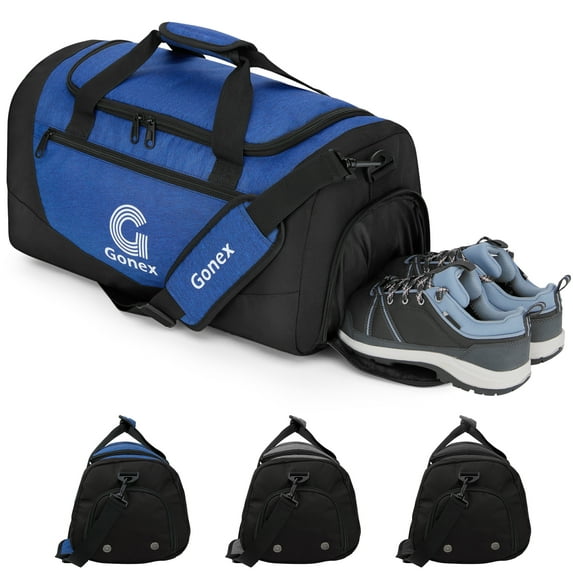 Gonex 30L Gym Bag for Men Women, Water-Resistant Sports Duffel Bag with Shoe Compartment & Wet Pocket for Fitness, Travel, Weekend Trips