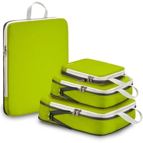 Gonex 4 Set Compression Packing Cubes for Travel Expandable Luggage Organizers Bags for Carry on Suitcases