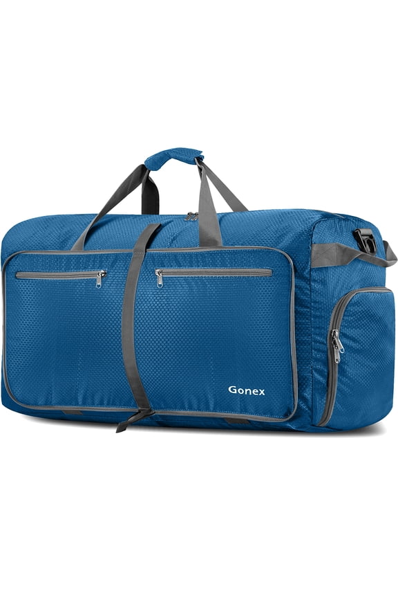 40L Duffle Bag with Shoes Compartment, 21" Packable Travel Duffel Bags for Men Women, Water Repellent Overnight Weekend Bag