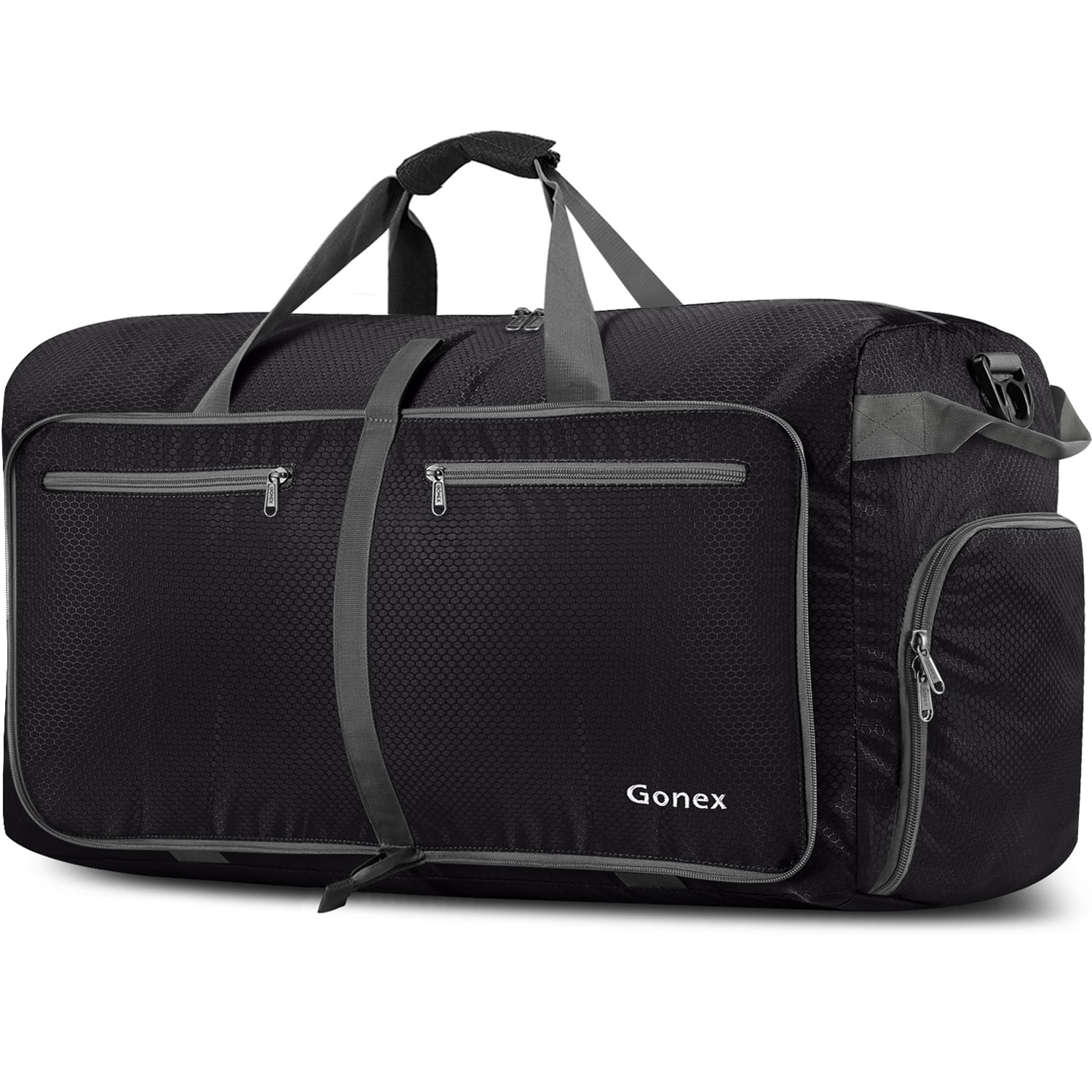 Gonex 40L Duffle Bag with Shoes Compartment, 21" Packable Travel Duffel Bags for Men Women, Water Repellent Overnight Weekend Bag