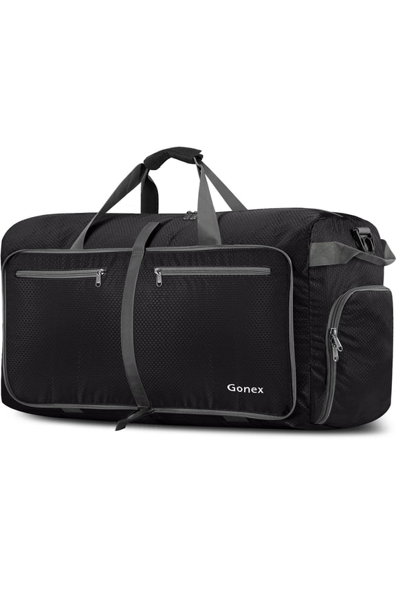 40L Duffle Bag with Shoes Compartment, 21" Packable Travel Duffel Bags for Men Women, Water Repellent Overnight Weekend Bag